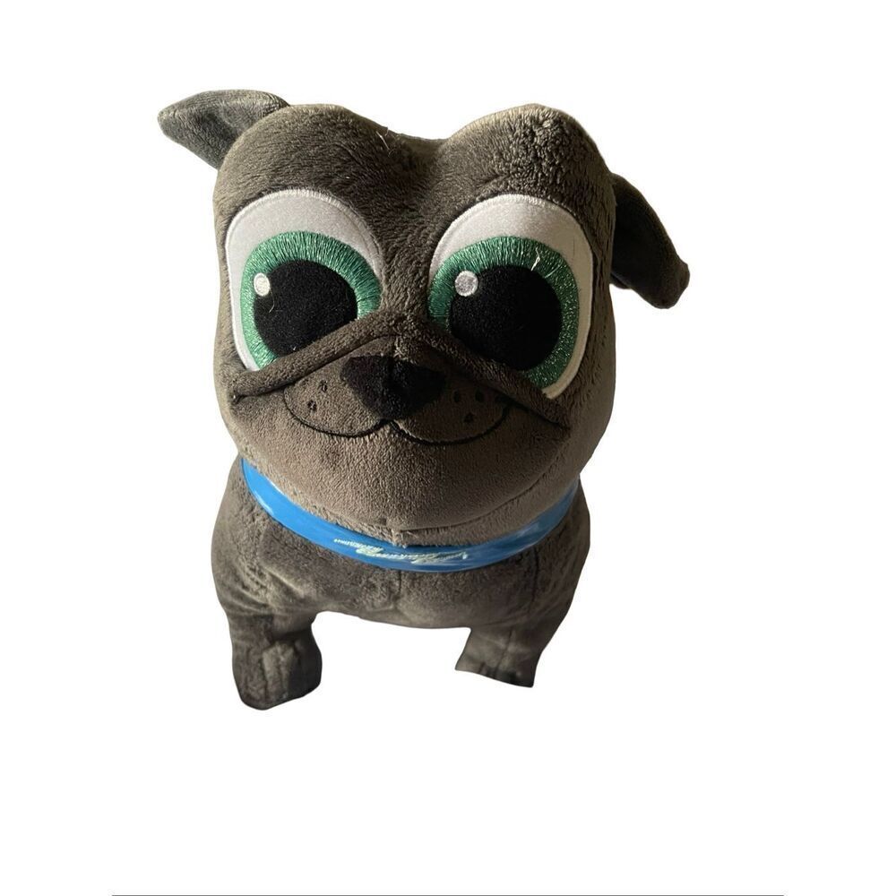 Disney Store Gray Bingo Puppy Dog Pals Bulldog Plush Stuffed Animal Toy 11"